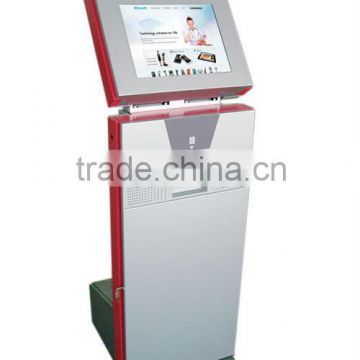 Hot advertising kiosk with coupon printer touch screen