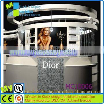 Customized fashion cosmetic display shelf pdq counter top