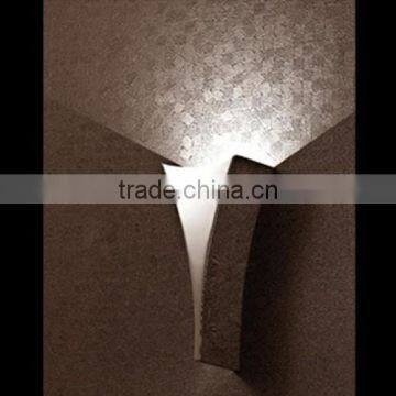 High quality stainless steel wall lamp with silk lamp shade for USA hotel project