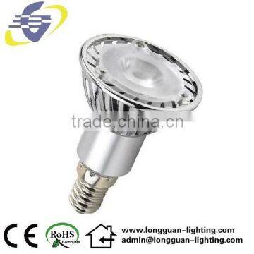 E14 230V 1X3W LED spotlight 3W LED lamp normal size,die cast alu housing with chrome