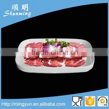 Korean white plastic meat tray