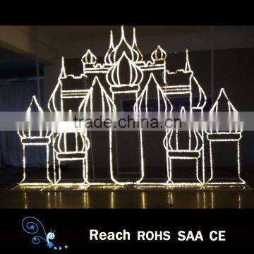 led lighted castle for wedding decoration /led motif light for christmas/holiday decor