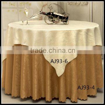factory direct sell square cream overylay and round coffee undelay table cloths for tables
