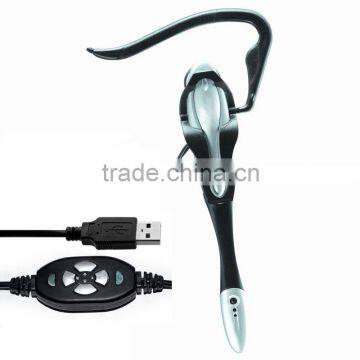 Ear hook USB VOIP Headset for computer USB-G02N