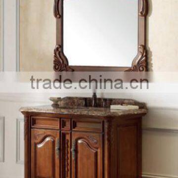 HUIDA solid wood antique bathroom cabinet