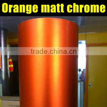 High quality orange chrome matte film with air free bubbles 1.52*20m