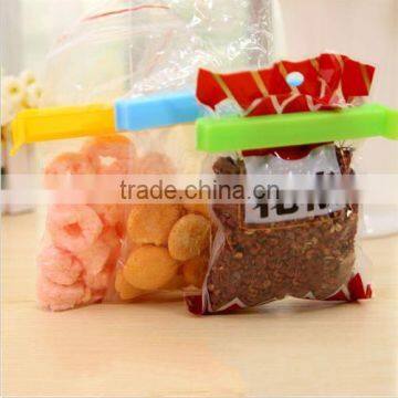 Colorful customized plastic food bag clip/plastic bag sealer clip