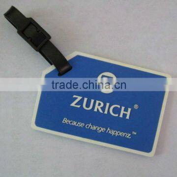 high quality plastic / silicone / pvc material luggage tag with low price made in china supplier