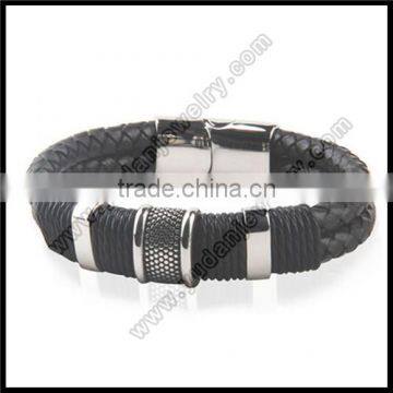 magnetic clasp european style leather bracelet