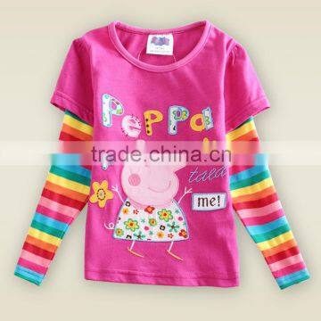 wholesale cotton baby t-shirt Long sleeve children clothes confortable girl t-shirt