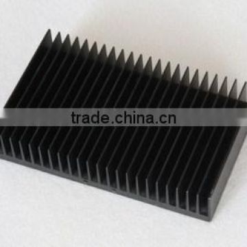 heatsink for thermoelectronic cooler plate china factory supply anodized Black aluminum alloy Extrusion Heatsink pin fin