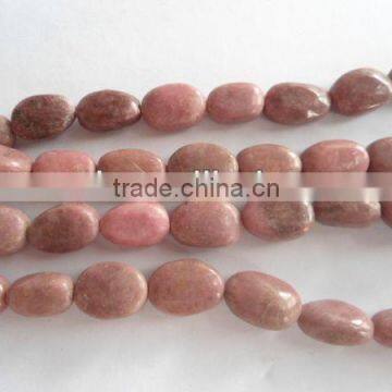 Gemstone high quality rhodonite oval nugget jewelry beads