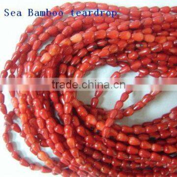 Wholesale Sell Sea Bamboo Teardrop Gemstone
