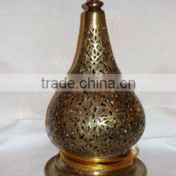 Moroccan brass lamp