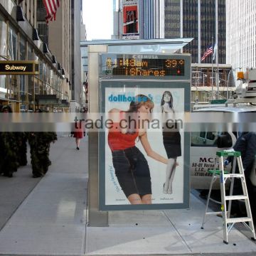 Aluminium bus shelter LED light box