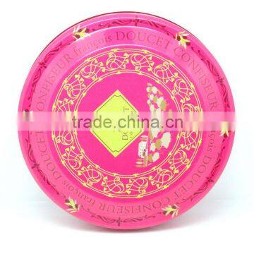 Circular cosmetic container metal piggy banks empty tin cans