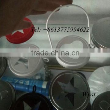 wholesale customized heart design screw metal lids 70mm