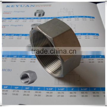 stainless steel threaded hexagon cap