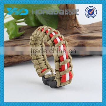 new 2016 wholesale hot selling paracord bracelet survival kit