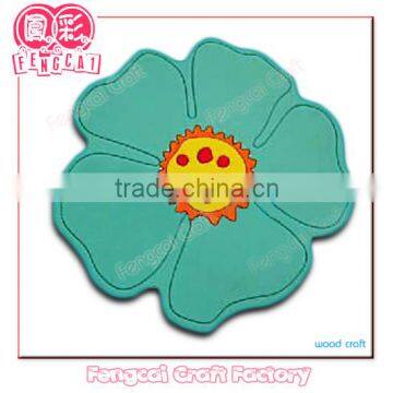 Custom flower shape printed cup mat wooden coaster (Wooden craft/ wood gift/wood art in laser Cut & Engraving)