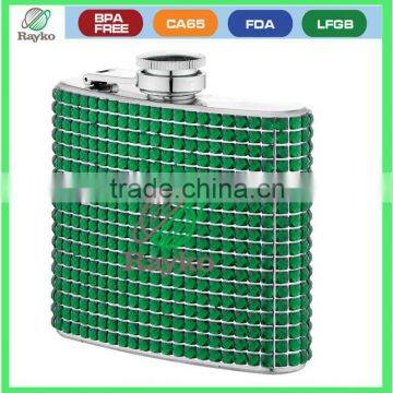 Easy taking for outdoor hip flask,100% pure tin welding hip flask