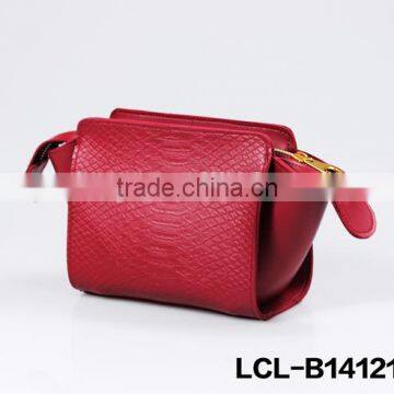 LCL-B1412125-L Shining Pvc pu bi Color Customized Fashion Lady Travel Weekend Tote Hand Bag