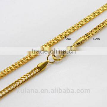 3.5mm Fox Tail Chain Gold Necklace Designs in 3 grams 91810