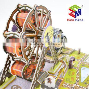 Halloween Gift Ferris Wheel 3D Paper Cardboard Jigsaw Puzzle photo-6
