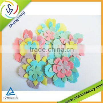 2015 high quality die cut felt flower shapes