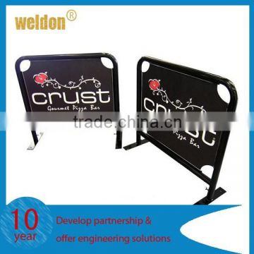 Metal frame outdoor advertising crowd barrier sidewalk cafe barrier