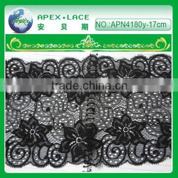 APN4180Y-17CM-lace top dress designs trimming swiss voile lace in guangzhou for women underwear