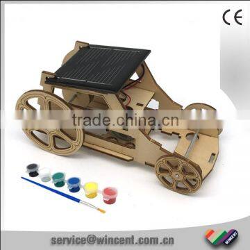 Solar Toys Wood 3D Car Puzzle Game For Kids