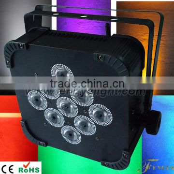 hot sales 9*18w rgbw+uv Wireless DMX Battery LED Par 64