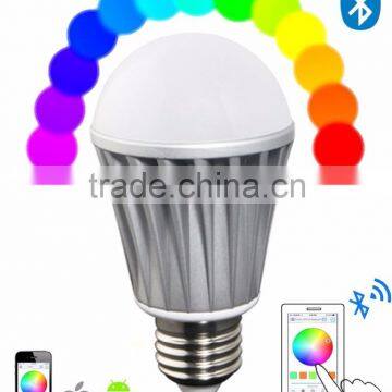 E26 E27 7W Bluetooth LED Lamp, Dimmable Color Changing Bluetooth Smart LED Lamp                        
                                                Quality Choice