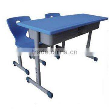 Cheap school double desk and chair