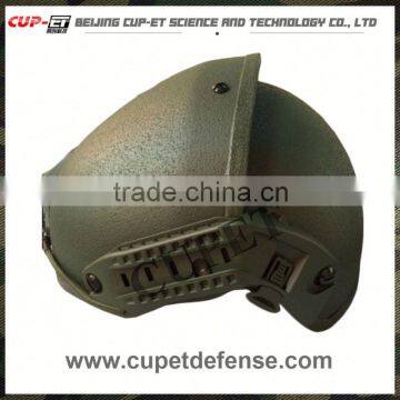 CUPET-AK green with rail nij iiia carbon kevlar ballistic military tank bulletproof helmet