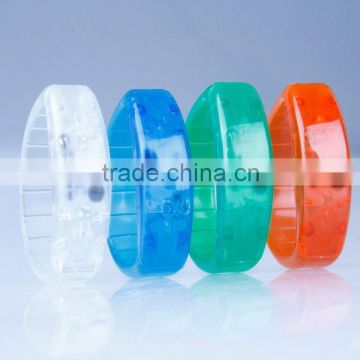 Custom Flashing Silicone Sound Activated LED Bracelet