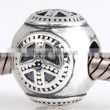 European antique silver charm beads for bracelet