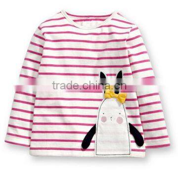 2016 children girl stripes long sleeves t-shirt