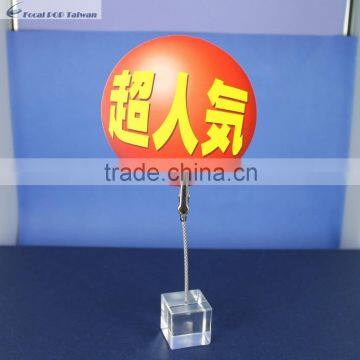 Acrylic table stand or small acrylic table stand with metal clip or acrylic table stand with transparent square base