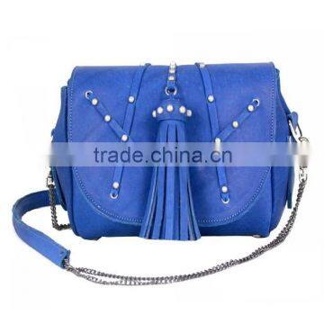 HD25-021 Adore ladies faux suede fringe handbag, wholesale strape beaded handbag