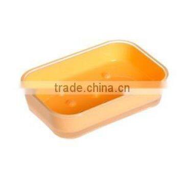 Classic Simple Rectangular Soap Box Plastic Orange Soap Box