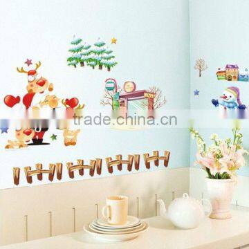 Christmas wall sticker Santa Claus window sticker suit