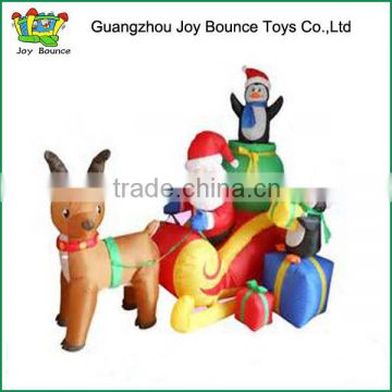 Hot-selling inflatable christmas decoration inflatable santa man with animals