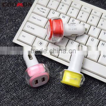 Dual Usb Port Phone Car Charger for All Digital Devices Total Output 5V 3.0A