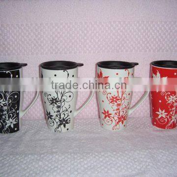 Large New Bone China travel coffee mug