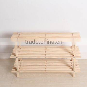Natural Chinese Fir Wood Made Shoe Cabinet,cheap Wholesale Display Shoe Racks photo-5