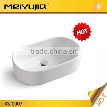 chinese ceramic basins white color above counter mounting washing sink