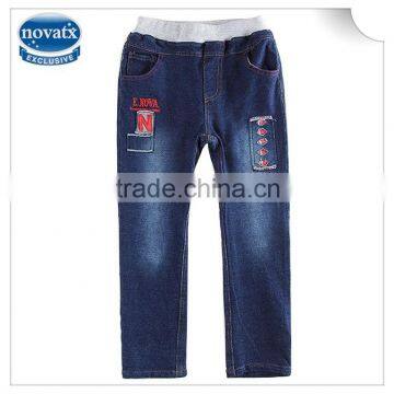 (B6016) 100-140cm 2015 kids washed jeans Nova kids newest elastic waist jeans boy ready stock cowboy baby jean pants wear