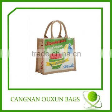 fashion decoration jute bag